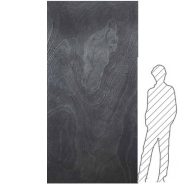 Kamenná dyha Black Slate 122x305x0,2 cm