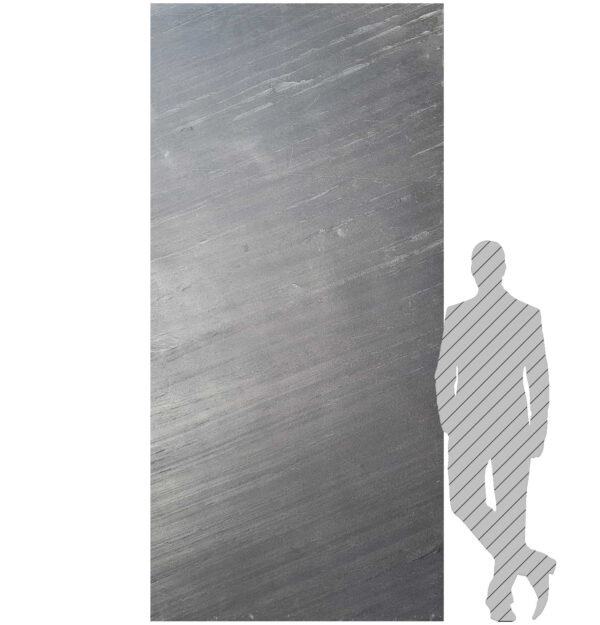 Kamenná dyha Line Black 122x305x0,2 cm