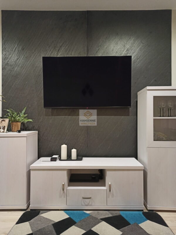 Kamenná dyha Line Black 122x305x0,2 cm