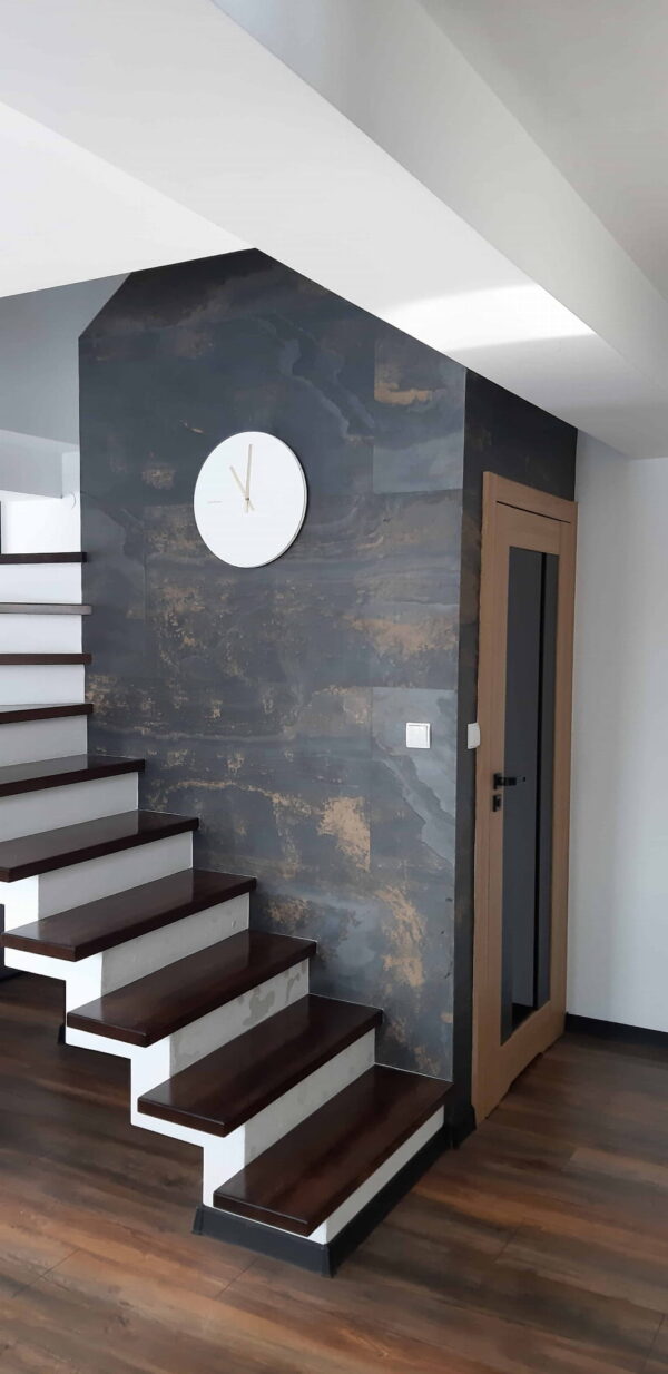 Kamenná dyha Black Slate Gold 122x61x0,2 cm