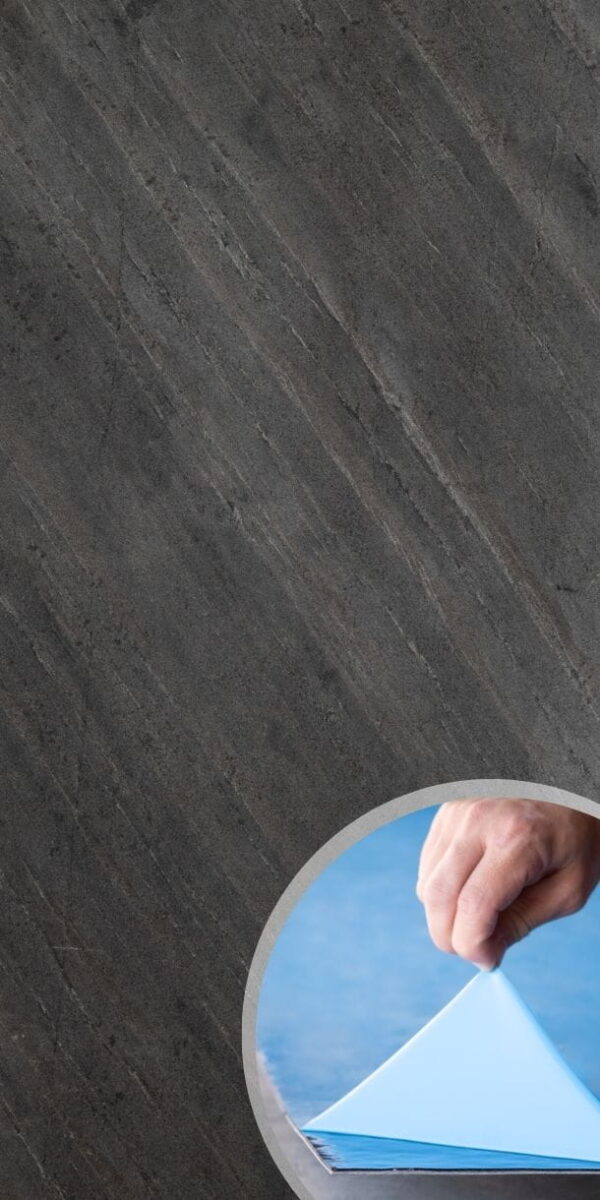 Kamenná dyha Line Black 122x61x0,2 cm Samolepiace