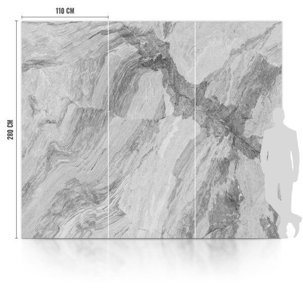 7026 WPC Carbon Board Grey Wave Glossy 280x112 cm