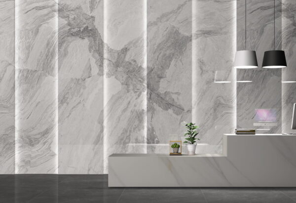 7028 WPC Carbon Board Grey Wave Glossy 280x112 cm