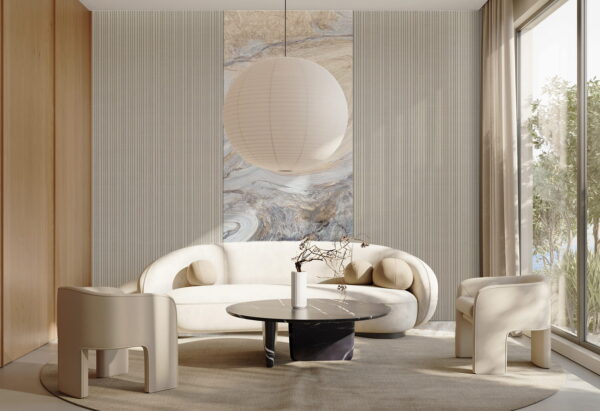 WPC Carbon Board White Stripes Matte 280x110 cm