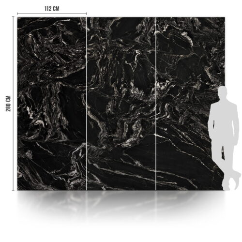 WPC Carbon Board Black Maize Glossy 280x112 cm