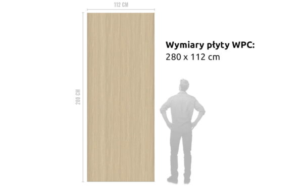 WPC Carbon Board Light Wood Matte 280x112 cm FastClick